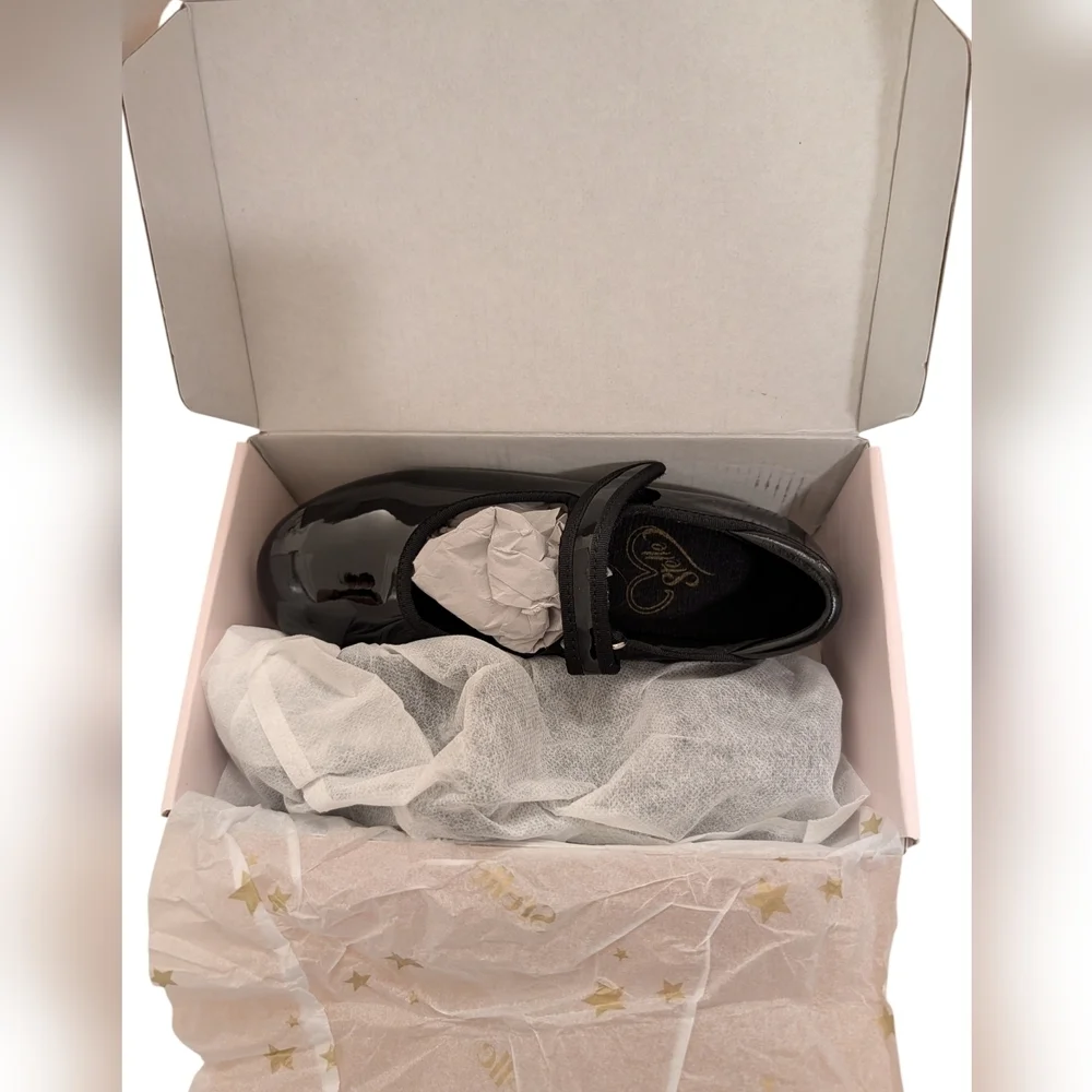 NWT Stelle Tap Shoes for Girls  Boys PU Leather Dance Shoes Size 1